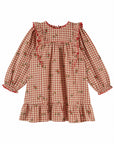 Emile et Ida - volant embroidered dress - vichy