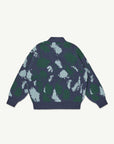 Main Story - jacquard cardigan - navy jumbo splodge