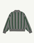 Main Story - sporty knit sweater - grey melange stripe