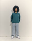 Main Story - half zip funnel sweatshirt - evergreen