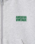 American Vintage - baptown zip hoodie - grey melange