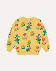The Campamento - kids - flowers allover sweatshirt - yellow