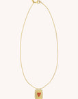 Mya Bay - necklace - gilded gold - red heart boheme