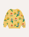 The Campamento - kids - flowers allover sweatshirt - yellow