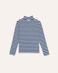 the campamento - kids - Blue Stripes Turtle Neck Tshirt