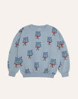 the campamento - kids - Bouquets Light Blue Sweatshirt