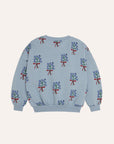 the campamento - kids - Bouquets Light Blue Sweatshirt
