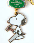 Snoopy - worlds best dad key ring