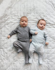 maramar - rubetta - wool rib onesie - grey melange
