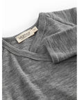 maramar - rubetta - wool rib onesie - grey melange