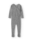 maramar - rubetta - wool rib onesie - grey melange