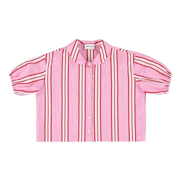 Morley - Xanon - crazystripe crop shirt - pink
