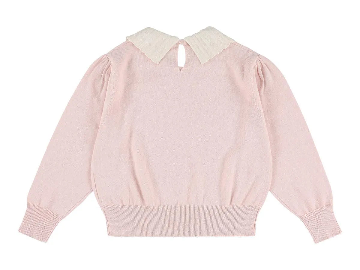 Morley - zamora - merino cropped pull - soft peach