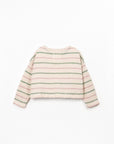 Play up - kids - stripe jersey sweater - sculpture