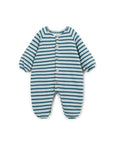 Play up - baby - striped jersey jumpsuit - cyanotype