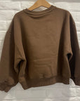 Brunobruno nation - norah sweatshirt - bison brown