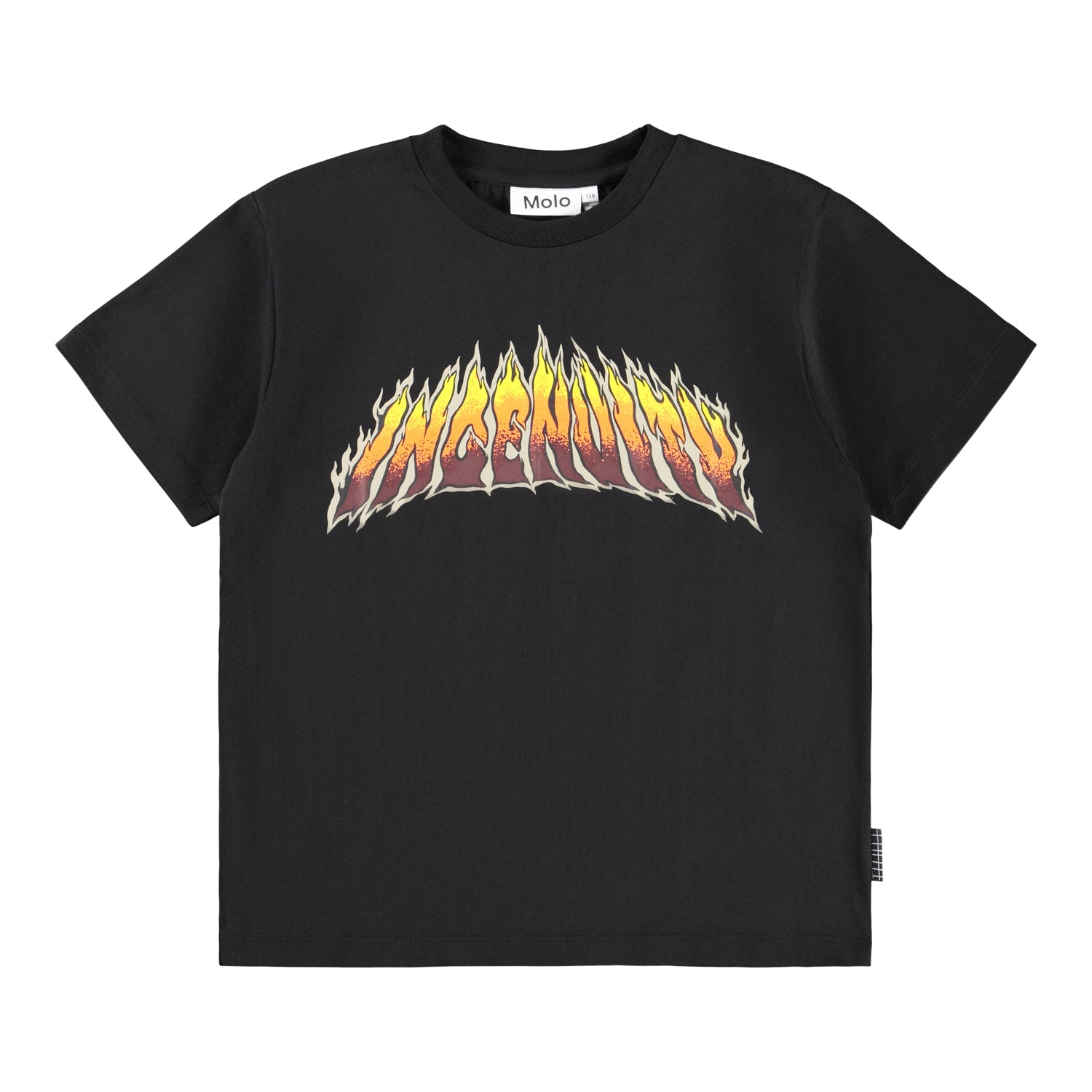 Molo - rodney - burning text t-shirt - black