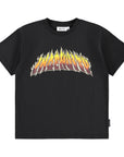 Molo - rodney - burning text t-shirt - black