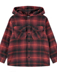 Molo - rizz - checked hooded overshirt - red