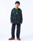 Molo - rizz - checked hooded overshirt - galaxy