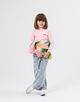 Goldie + Ace - rib high neck tee - pink