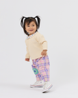 Goldie + Ace - kit - knee patch pants - pink plaid