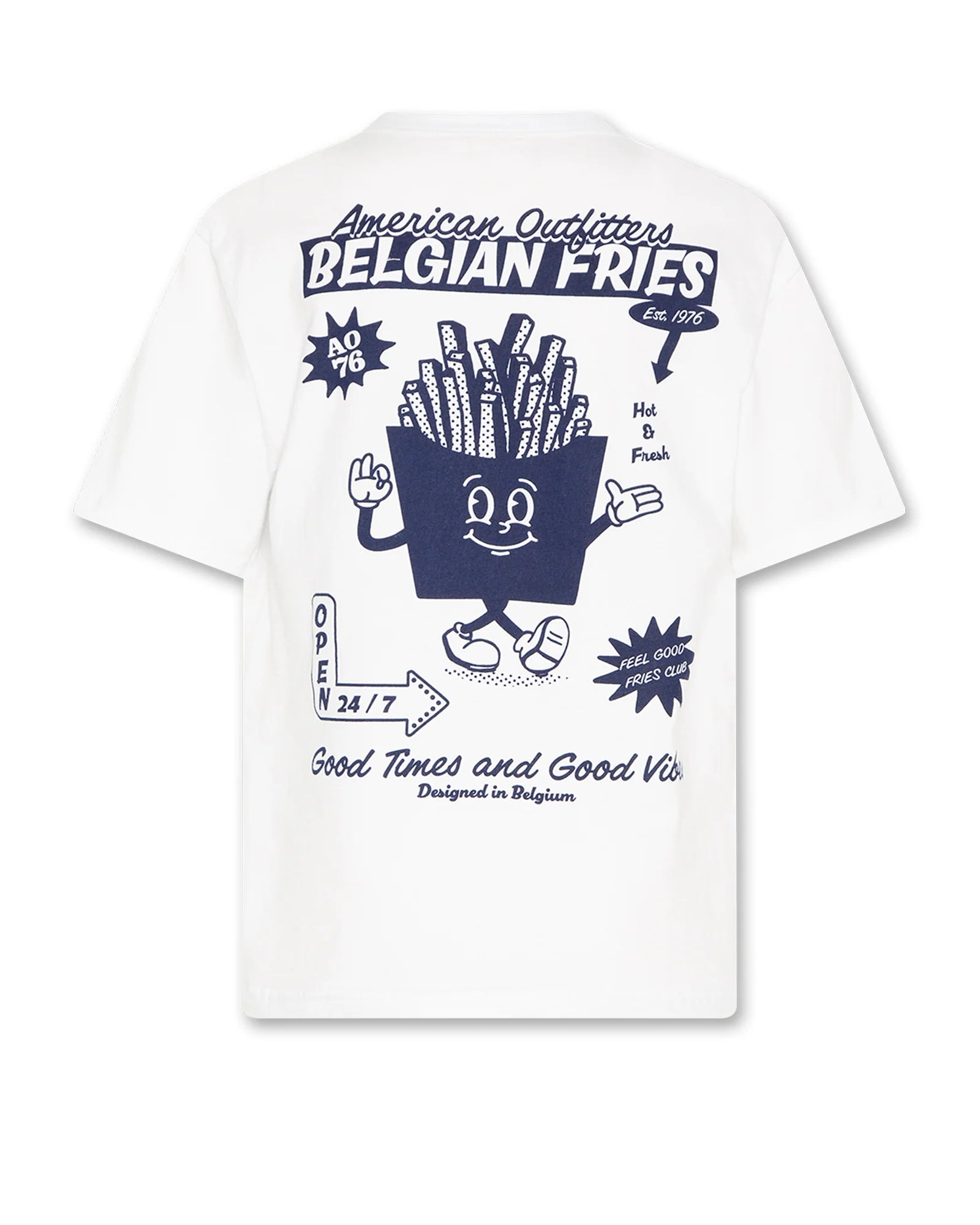 American outfitters - terry t-shirt - fries - white