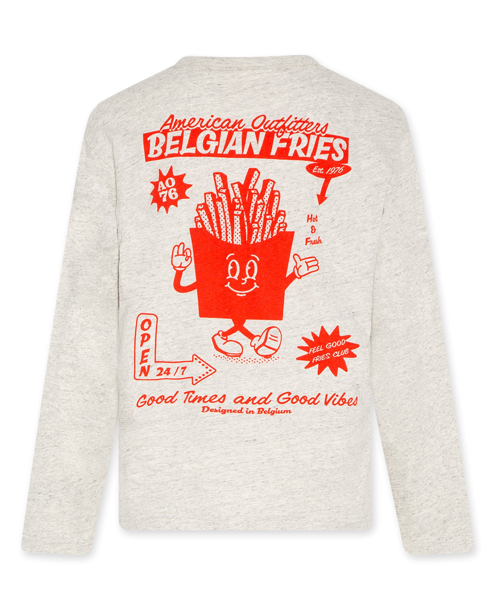 American outfitters - ben t-shirt fries - grey melange