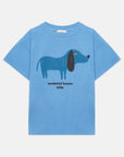 Weekend house kids - blue dog t-shirt - soft blue