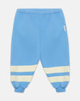 Weekend house kids - baby - blue dog striped sweatpants - soft blue