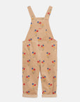 Weekend house kids - flowers allover corduroy dungaree - beige