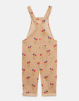 Weekend house kids - flowers allover corduroy dungaree - beige