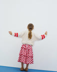 Weekend house kids - apple sweatshirt - ecru