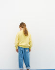 Weekend house kids - swan sweatshirt - lemon