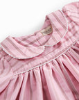 Marmar - dulla - smooth cotton dress - bonbon pink stripes