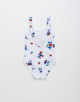 Maison Mangostan - blossom birds swimsuit - white