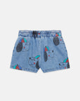 Weekend house kids - happy dog denim shorts - blue