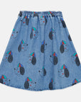 Weekend house kids - happy dog denim skirt - blue