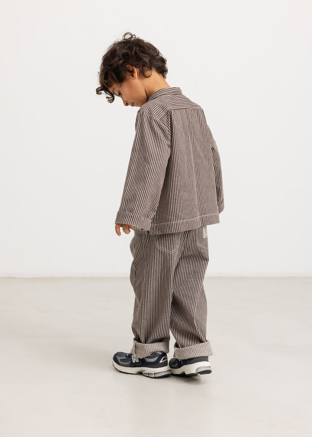 maramar - pando soft denim pants - dark brownie stripe