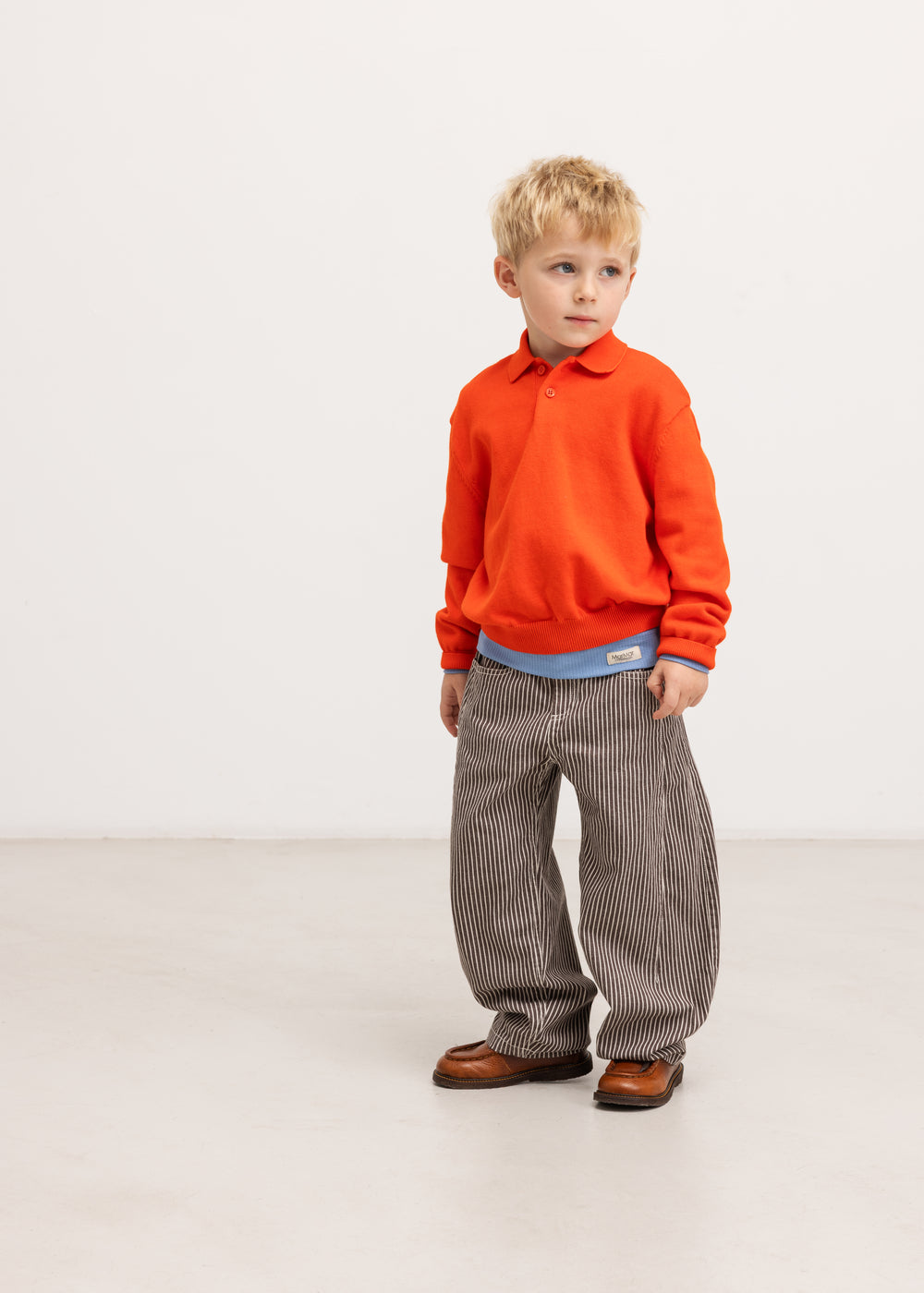 maramar - pando soft denim pants - dark brownie stripe