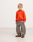 maramar - pando soft denim pants - dark brownie stripe