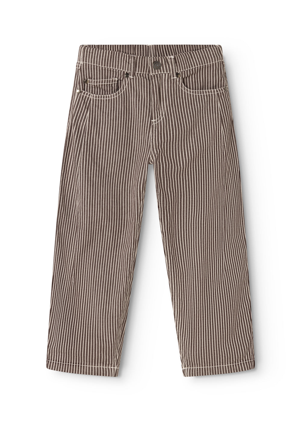 maramar - pando soft denim pants - dark brownie stripe