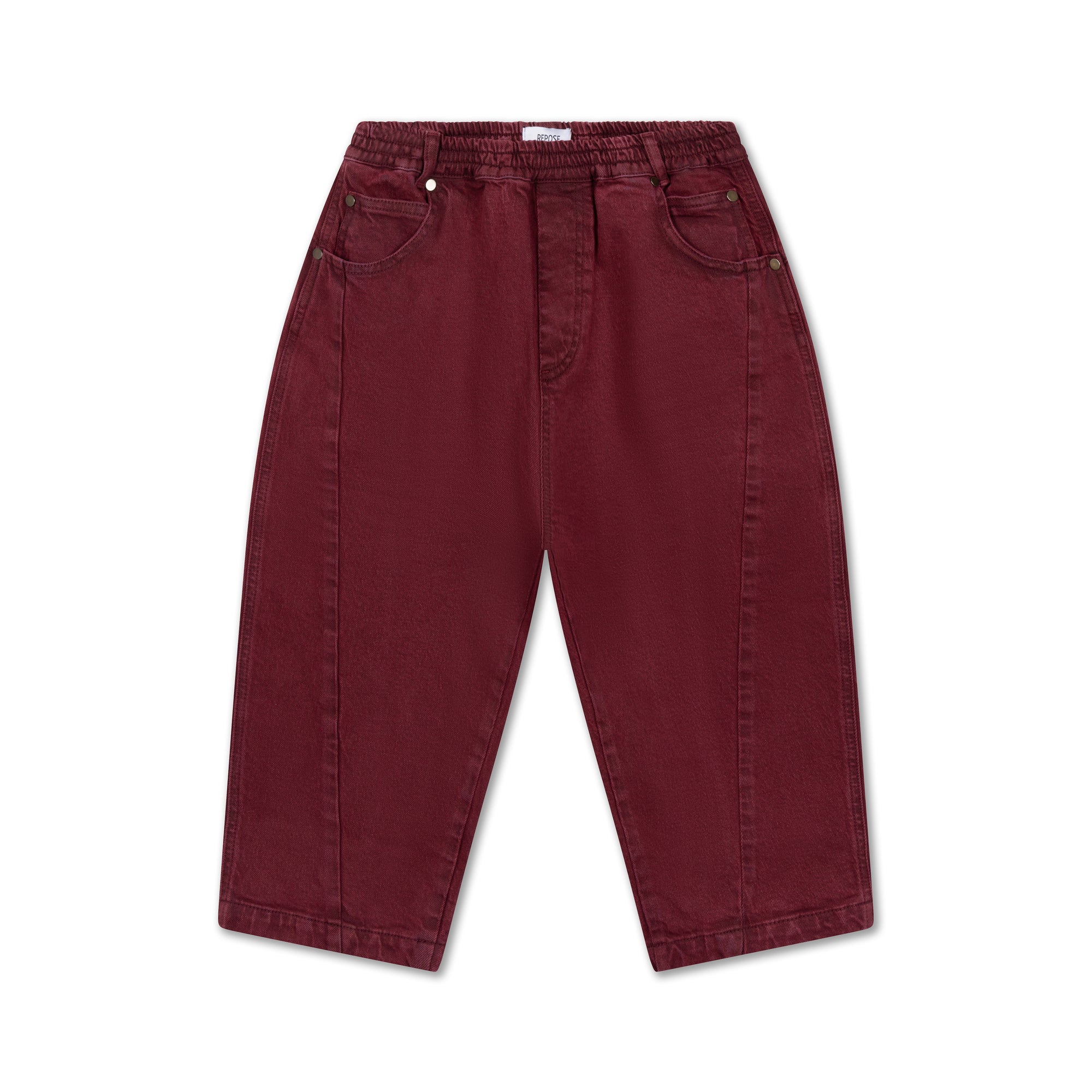 Repose ams - wide denim pants - ash plum