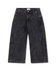 Repose ams - wide leg denim pants - slate grey