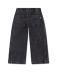 Repose ams - wide leg denim pants - slate grey