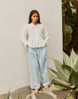 Molo - Aeisha drapy denim pants - bleached