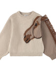 Molo - gisela - 100% wool knit sweater - horse