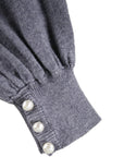 Molo - guinevere - wool cardigan - grey melange