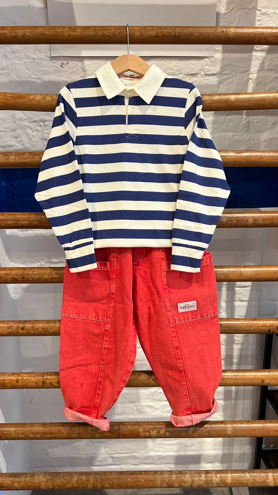 The animals observatory - eel kids polo shirt - navy