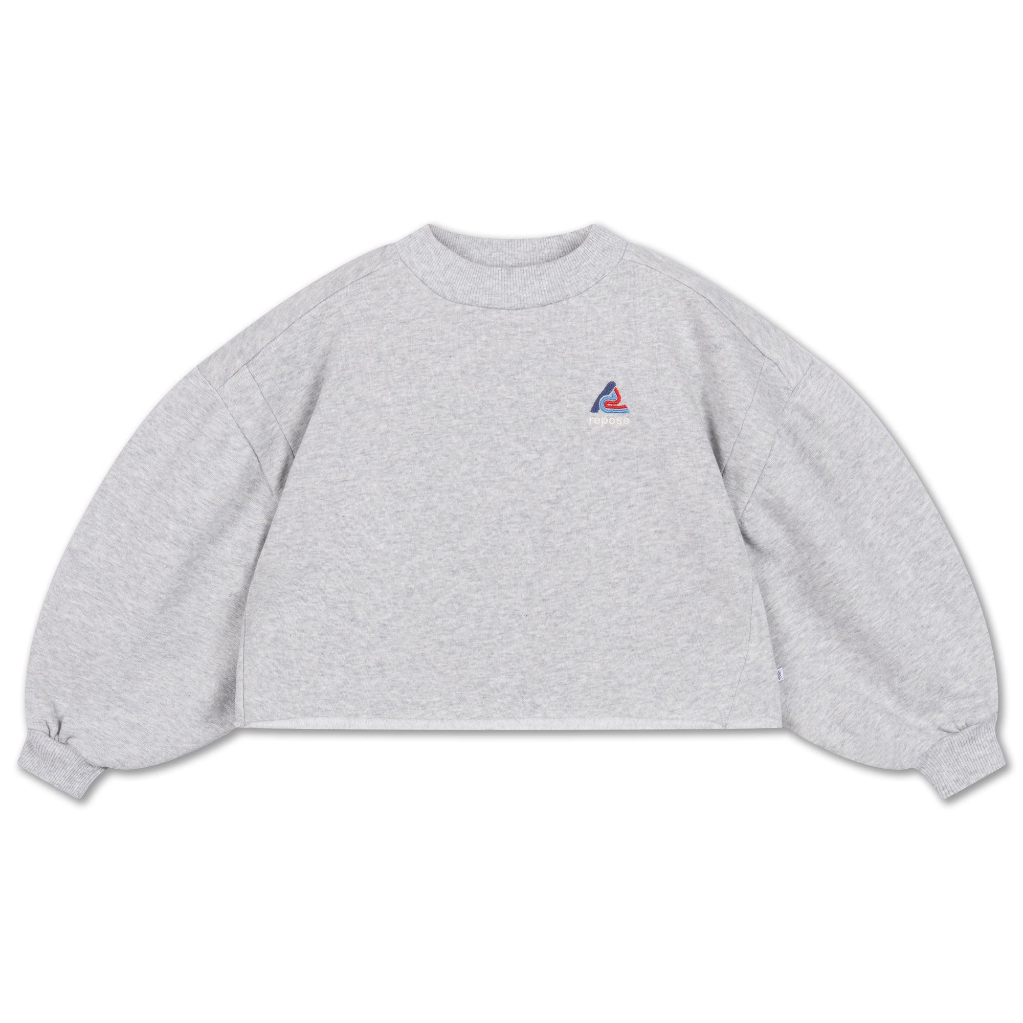 Repose ams - crop heart sweatshirt - light mixed grey